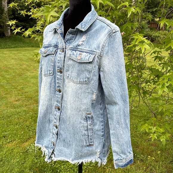 Thread & Supply Distressed Jean Jacket - Picture 3 of 9